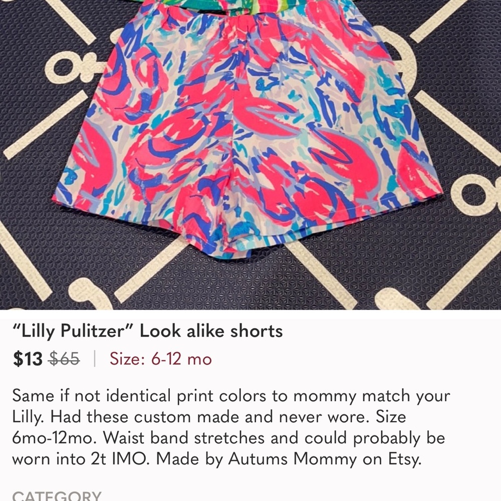Lilly P look alike baby short